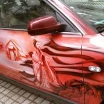 Painted automobile